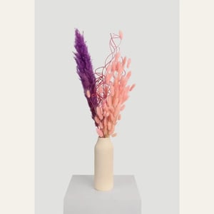 Dried Bunny Tails and Pampas Arrangement