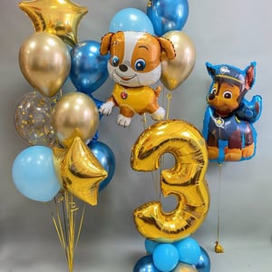 Set de globos 396 - con número 3