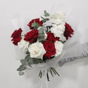Classic Red & White Rose Bouquet