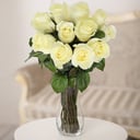 A bouquet of 11 white roses