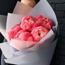 Bouquet '5 Coral Peonies'