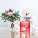 Gerberas & Teddy bear with chocolates set