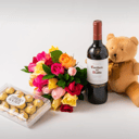 Arrangement 'Bouquet of 24 Mixed Roses with Chocolate'