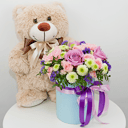 'Flower sensation' with teddy bear