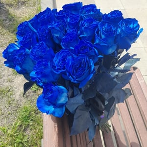 Blumenstrauß '25 blaue Rosen'