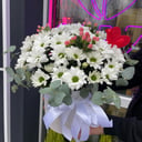 Hat box with flowers 'Box of chrysanthemums'