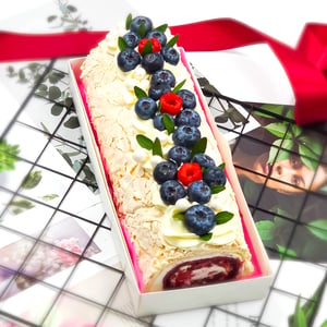 Rollo de merengue con arándanos, 1 kg