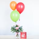 Gerberas with balloons & chocolates