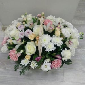 Flower basket 'White cloud'