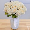 Bouquet '24 roses blanches'