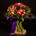 Bouquet of tulips, anemones, and ranunculus