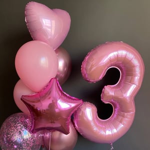 Balloon set 137 - with the number 3