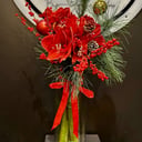 Blumenstrauß 'Winterlich Amaryllis Strauß mit Kugeln'