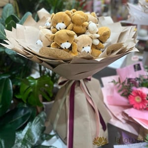Bouquet di orsetti di peluche per neonati