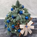 Caja de flores 'Herringbone in blue'