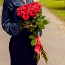 Blumenstrauß 'Rosenrot 80 cm 15 St. Premium'