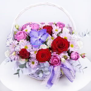 Panier de fleurs 'Nos rêves'