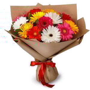 Blumenstrauß 'Bouquet of 15 gerberas "Coloring"'