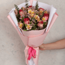 Bouquet of roses and alstroemerias