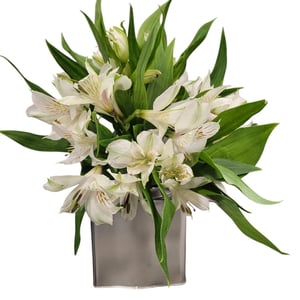 Hat box with flowers 'Modern Minimalist'