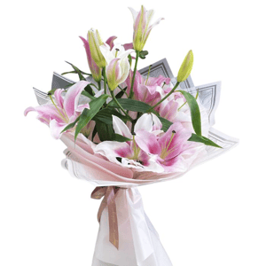 Bouquet 'Pink Lily Elegance'