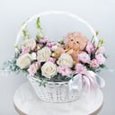 Flower basket 'For Baby Girl'