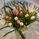 Blumenstrauß 'Weiße und rosa Tulpe'