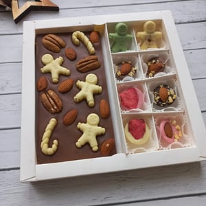 Christmas chocolate set with sweets