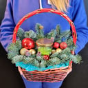 Flower basket 'Christmas composition "Candle"'