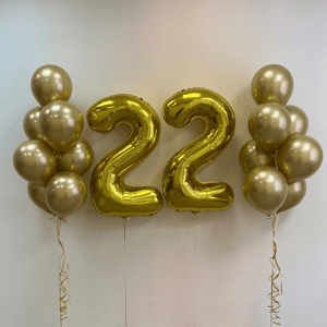 Luftballons mit den Zahlen 22