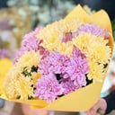 Mono bouquet of bush chrysanthemum