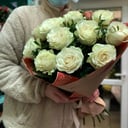 Bouquet of white roses 11 pcs