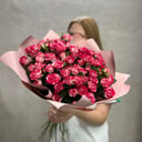 Fresh bush rose in a bouquet