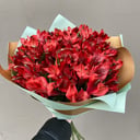 Bouquet of red alstroemerias