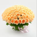 Bouquet of 101 roses "Creme brulee"