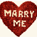 Gran ramo en forma de corazón Marry Me