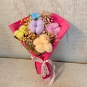 Bouquet with cotton and gypsophila