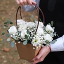 Caja de flores 'Bolso con Eustoma'
