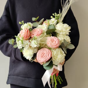 Roses, Stock, and Hydrangea for the Bride