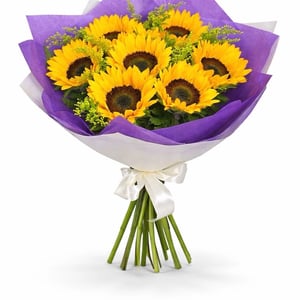 Bouquet of 9 sunflowers