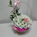 Flower basket 'Rose in daisies'