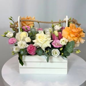 Flower box 'Floral composition 'Autumn Colors''