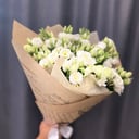 White eustomas in kraft paper