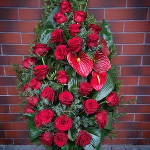 Corona con anthurium