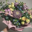 Bouquet with chrysanthemum and roses
