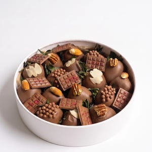 Fraises chocolatées «Geneva» sur une gaufrette
