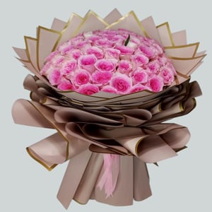 51 Pink Roses Bouquet A
