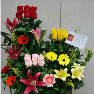 Flower box 'Design of rose grouping'