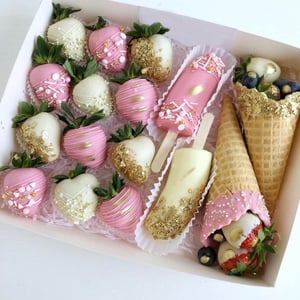 Geschenkset "Erdbeere in der Waffel"