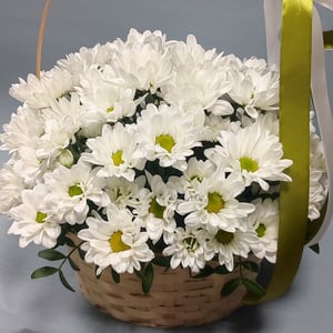 Marguerites dans un panier